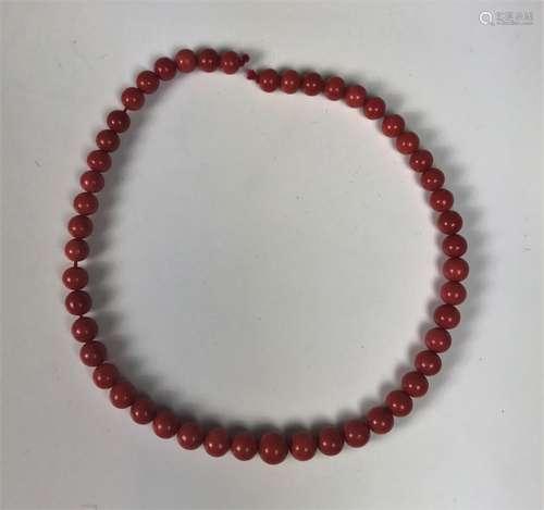 Natural Red Coral Necklace