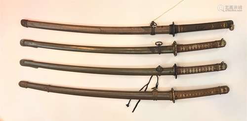 Set of Four WWI Japanese Army NCO Sword type 95