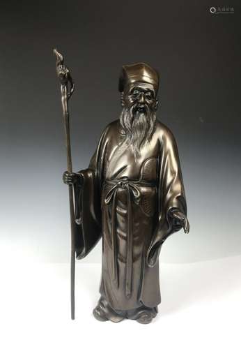 Ca. 1890 Japanese Bronze of an Old Man