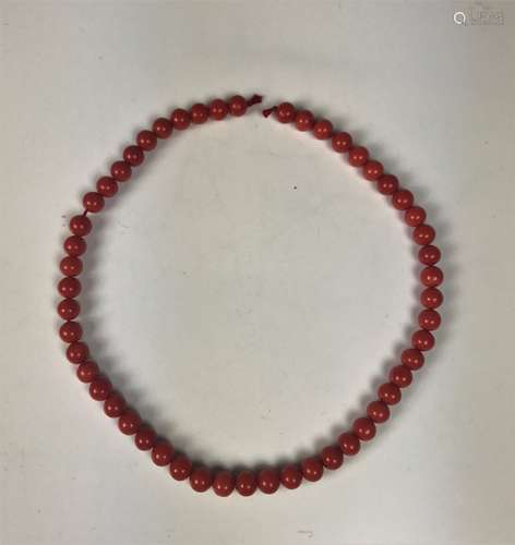 Natural Red Coral Necklace