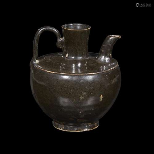 A Chinese black-glazed ewer, five dynasties/northern song dynasty