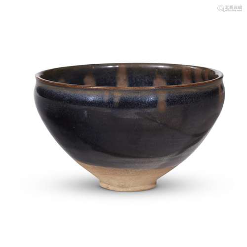 A Chinese Cizhou style black-glazed ceramic bowl,