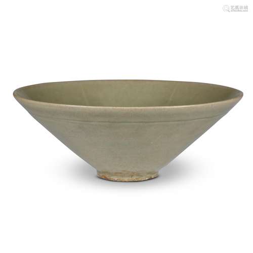 A Chinese green-glazed conical bowl, northern song dynasty