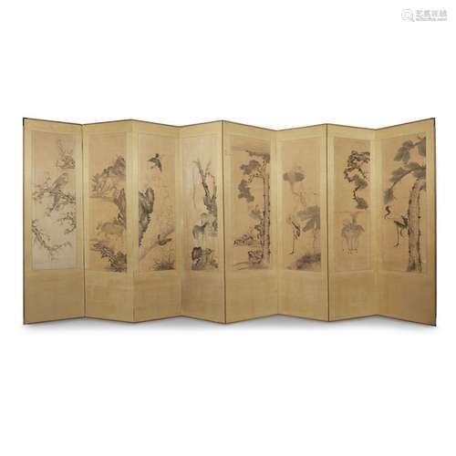 KOREAN SCHOOL, 19TH/20TH CENTURY, EIGHT-FOLD SCREEN