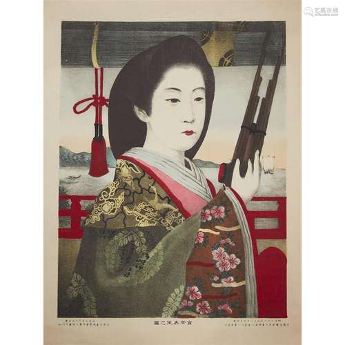 An interesting collection of Japanese woodblock prints and handcolored prints, meiji 18th year-meiji 22th year (1885-1889)