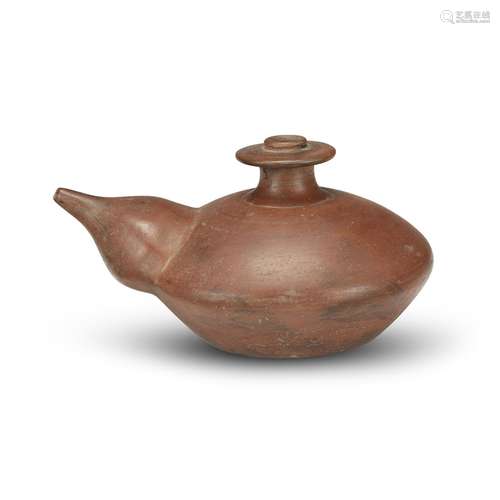 East Javanese or Northern Thai polished red earthenware kendi, 14th/15th century or later