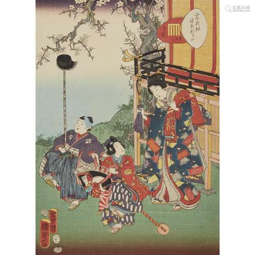 JAPANESE SCHOOL, 19TH CENTURY, GROUP OF EIGHT ASSORTED WOODBLOCK PRINTS