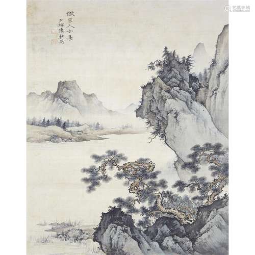 CHEN SHAOMEI (1909-1954), LANDSCAPE WITH PINES AND LAKE