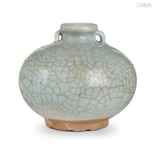 A Thai celadon-glazed globular jar, sawankhalok kilns, probably 15th century