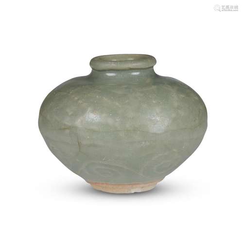 A Chinese Longquan celadon jarlet, yuan-ming dynasty