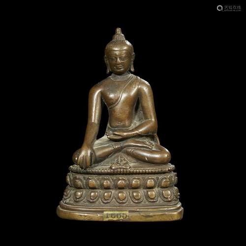 A Pala style bronze figure of Buddha Shakyamuni, circa 12th-14th century