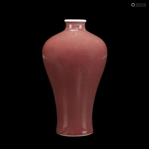 A Chinese copper-red glazed meiping,