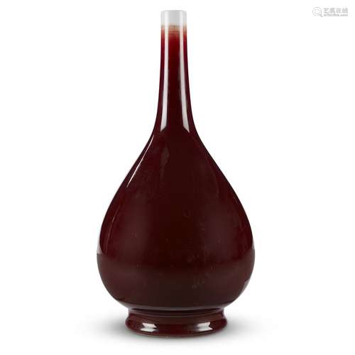 Chinese Langyao-type copper red-glazed bottle vase,