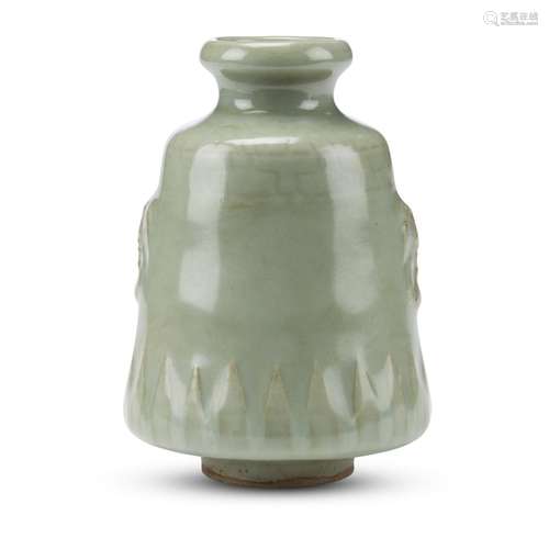 A small Chinese Lonquan-type celadon-glazed vase,