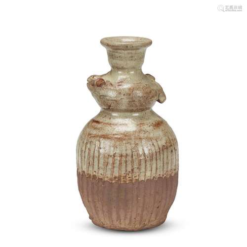 A Burmese Puffer Fish bottle vase,