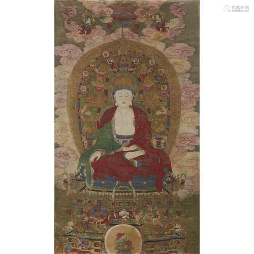 CHINESE SCHOOL, 15TH-16TH CENTURY, AKSHOBHYA BUDDHA, ENTHRONED