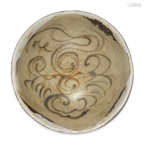 Chinese underglaze-decorated bowl, Changsha, tang dynasty