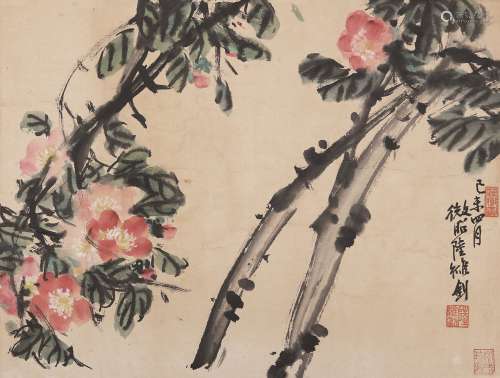 陆维钊（1899～1980） 茶花 镜心 设色纸本