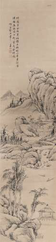 王宸（1720～1797） 仿巨然山水 立轴 水墨纸本