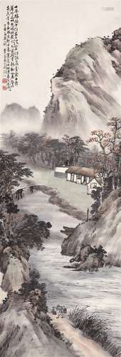 李益亭（1916～2003） 山水 立轴 设色纸本