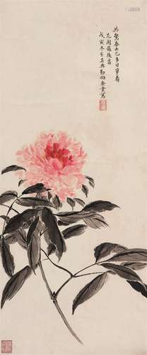 金勤伯（1910～1998） 花开富贵 立轴 设色纸本