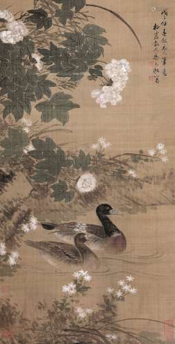 马元驭（1669～1722） 春江水暖 立轴 设色绢本