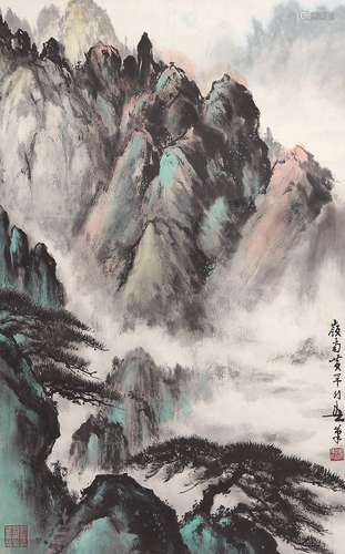 黄幻吾（1906～1985） 黄山 立轴 设色纸本