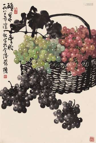 苏葆桢（1916～1990） 硕果 立轴 设色纸本