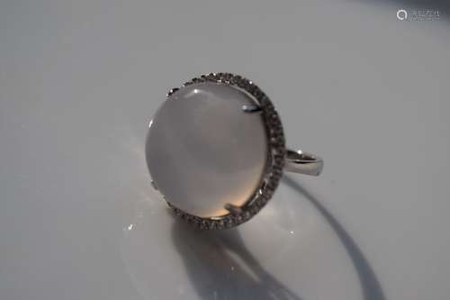 Vintage Silver Moonstone Ring