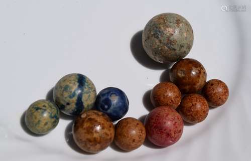 Group of Antique Huge Marble Beads