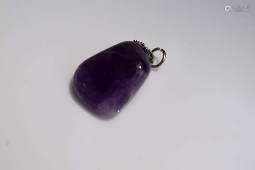 Vintage Silver Amethyst Pendant