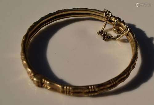 Antique Chinese Silver Bamboo Bracelet