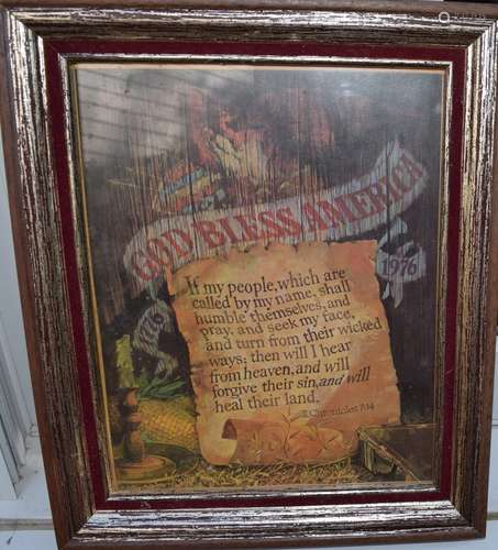 Antique Picture Framed anout America