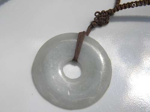 Natural Jadeite Donut Pendant