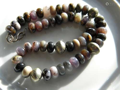 Vintage Natural Agate Bead Necklace