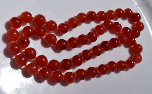 Vintage Carnelian Bead Necklace