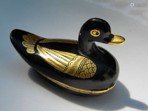 Vintage Lacquer Duck Box