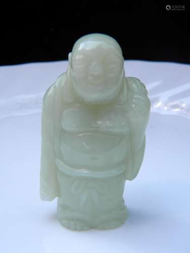 Vintage Carved Jade Buddha Statue