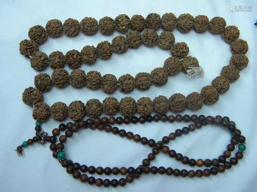 TWO STRING CHINESE MALA BUDDAH PRAYER BEADS