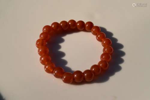 Antique Carnelian Bead Bracelet