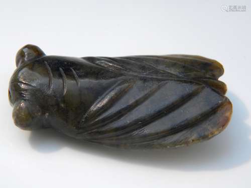 Antique Jade Cicada Statue