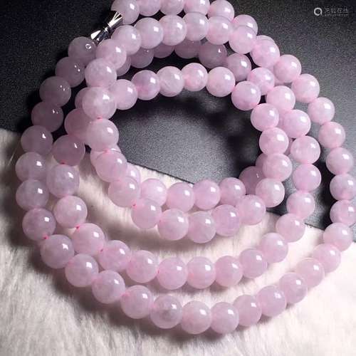 Natural Pink Jadeite Necklace