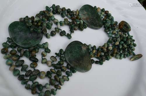 Vintage Green carnelian necklace