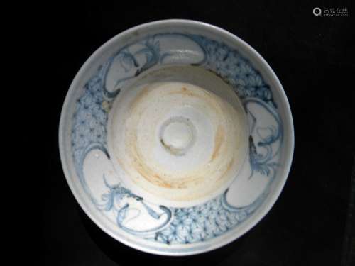 Antique Chinese Blue and White Bowl