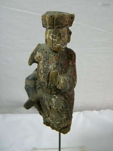 Antique Chinese Wood Carved Statue