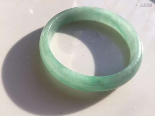 Vintage Natural Green Jadeite Bracelet