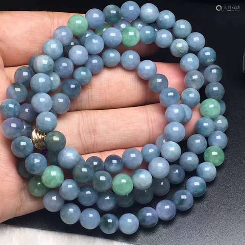 Natural Jadeite Bead Necklace