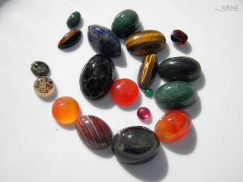 Group of Cabochon Natural Stones