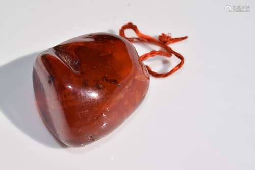 Antique Chinese Natural Butter Scotch Amber Pendant