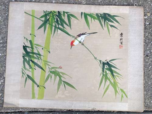 Antique Chinese Painting of Bird and Flower